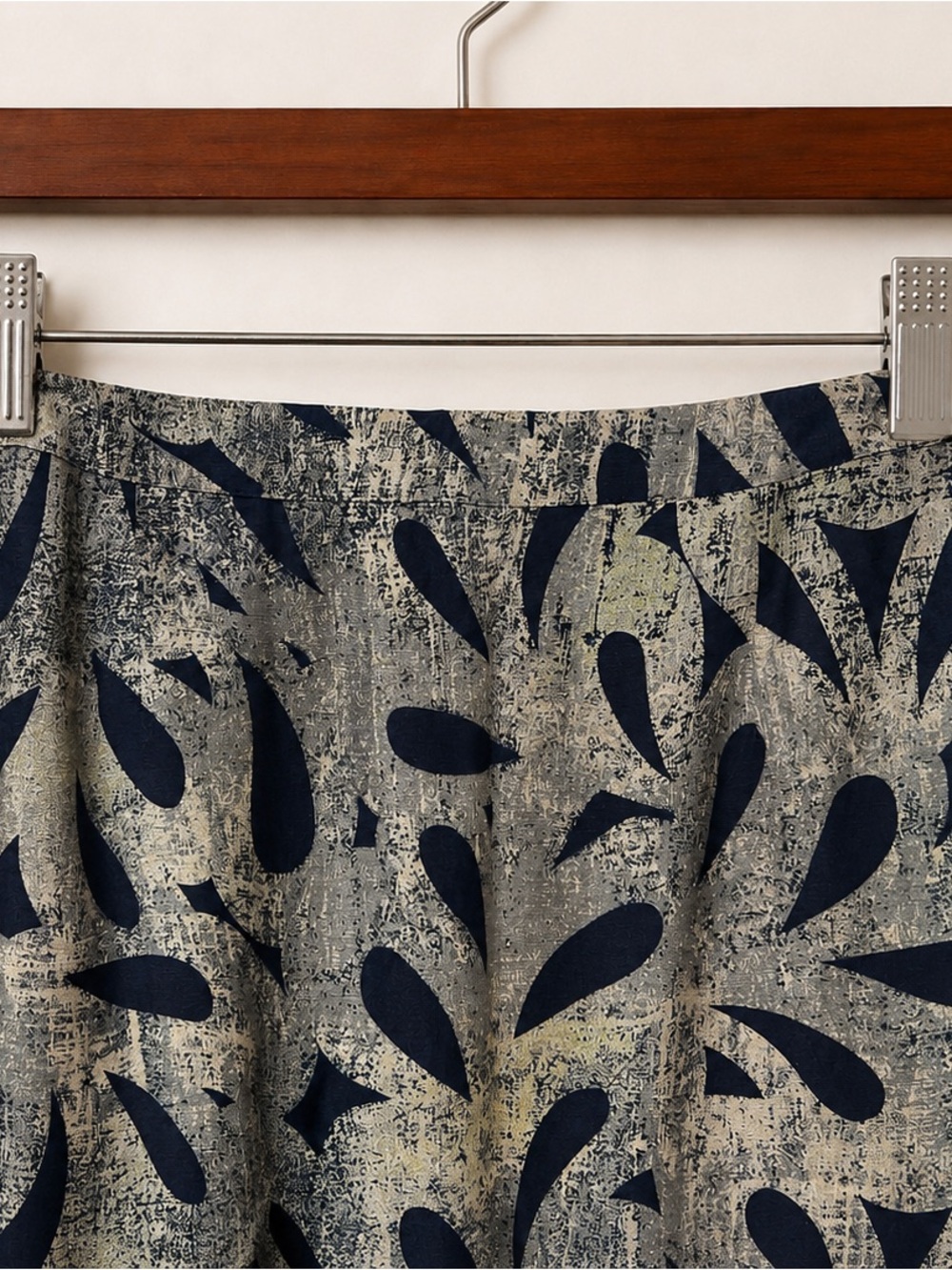 Sigrid Olsen Linen Silk Blend Midi Pencil Skirt Abstract Print Size 12 - Picture 3 of 7